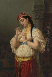 Aimee, A Young Egyptian by Charles Emile Hippolyte Lecomte-Vernet