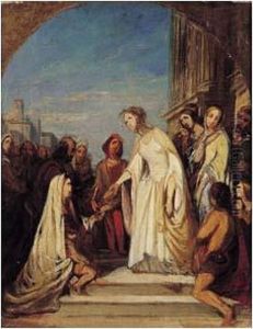 Sainte Clotilde Distribuant Du Pain Aux Pauvres