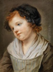 Portrait De Petite Fille En Buste by Jeanne-Philiberte Ledoux