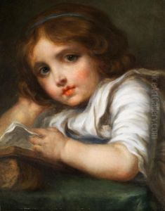 Kleines Madchen Bei Der Buchlekture by Jeanne-Philiberte Ledoux