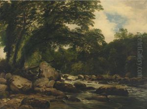 Scene On The Ogwen River, N. Wales by Frederick Richard Lee, R.A.