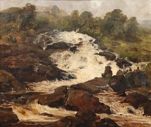 Highland River In Spate