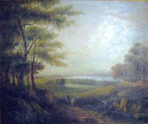 Richard Porcy, 'landscape With Figures' by Sydney Lee