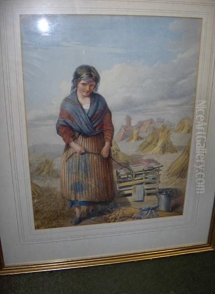 A Farm Girl In A Cornfield - view 1
