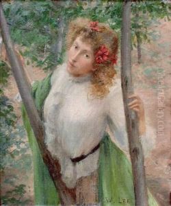 Femme A La Chevelure Blonde Aux Coquelicots.. Femme A La Chevelure Blonde Aux Coquelicots..