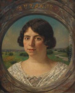 Portrait De Suzanne Sur Fond Depaysage