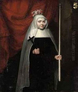 Portrait Of A Nun, Three-quarter-length, Holding A Crucifix Andcandle Portrait Of A Nun, Three-quarter-length, Holding A Crucifix Andcandle