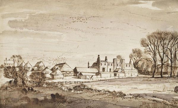 Country House And Farm Buildings In An Autumnal Landscape - view 1