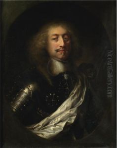 Portrait Of A Man, Half Length, Wearing Armour And A White Silk Sash