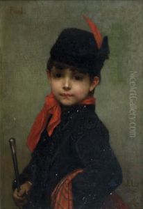 Portrait De Paul Lefebvre Enfant Enecossais by Jules Joseph Lefebvre
