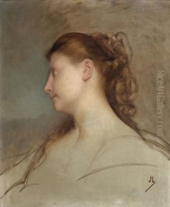 Portrait De Femme by Jules Joseph Lefebvre