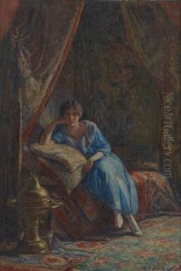 Femme Dans Un Interieuroriental by Maurice Jean Lefebvre