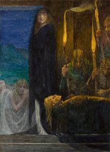 Brunnhilde (act Iii) by Heinrich Lefler