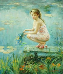 Lily Pond Contemplation by Jean Lefort