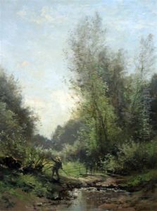 Figure In Woodland by Henri Jean Lefortier