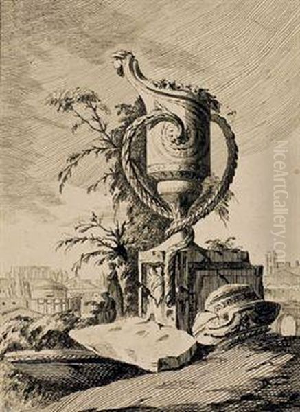 Vase Monumental Dans Un Paysage - view 1