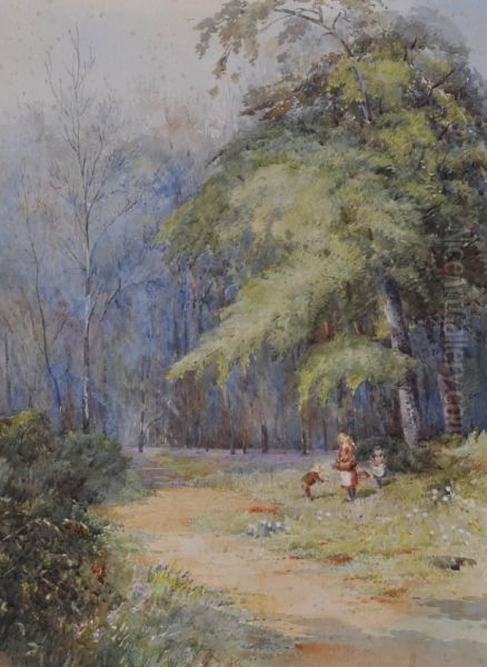 Children In A Woodland Clearing - view 1