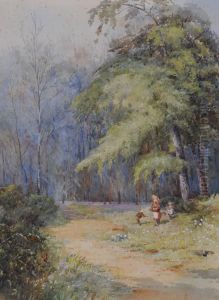 Children In A Woodland Clearing