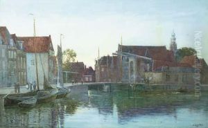 Evening By A Dutch Canal by Arthur Legge