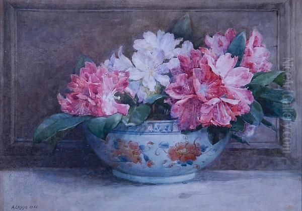 A Still Life Of Azaleas In A Bowl - view 1