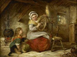 Oiling The Spinning Wheel by Alexander Leggett