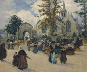 Apres La Messe En Bretagne by Fernand Marie Eugene Legout-Gerard