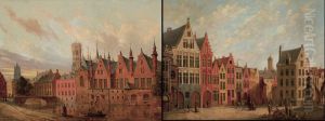 Maison Du Franc - Place Jean Van Eyck, Bruges by Joseph Henry Legrand