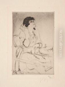 Fumeuse A La Guitare by Louis Legrand
