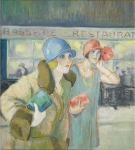 Midinette Devant Un Cafe by Louis Legrand