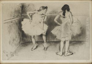Deux Danseuses A La Barre by Louis Auguste M. Legrand