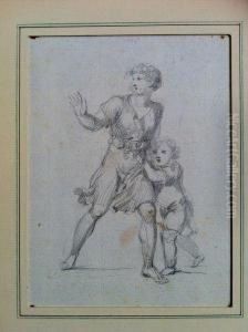Le Temps Portant L'amour by Etienne-Charles Leguay
