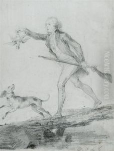 Le Chasseur Et Son Chien by Etienne-Charles Leguay