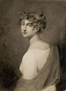 Femme En Buste De Trois Quart (recto, Verso) by Etienne-Charles Leguay