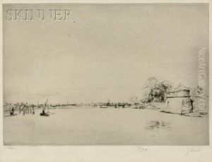 Le Pont De Bonnemort A La Rochelle (1re Planche) by Gustave Leheutre