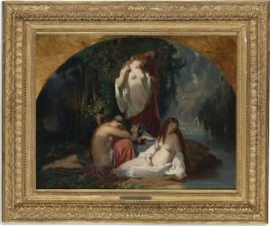 Les Baigneuses - Les Filles De La Source by Henri Lehmann