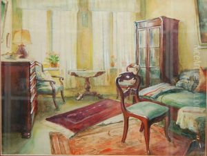 "interieur Eines Biedermeier-zimmers" by Rudolf Franz Lehnert