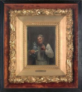 Scene Of A Gentleman With Stoneware Pitcher