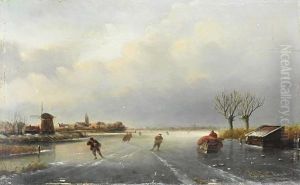 Winter Landscape With Skaters