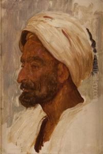 Study Of An Arab's Head, Tangier by Frederick Leighton