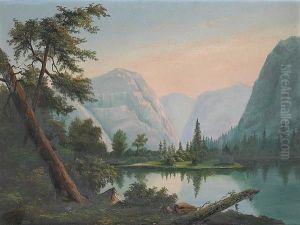A Mountain Landscape by Albert Leighton Rawson