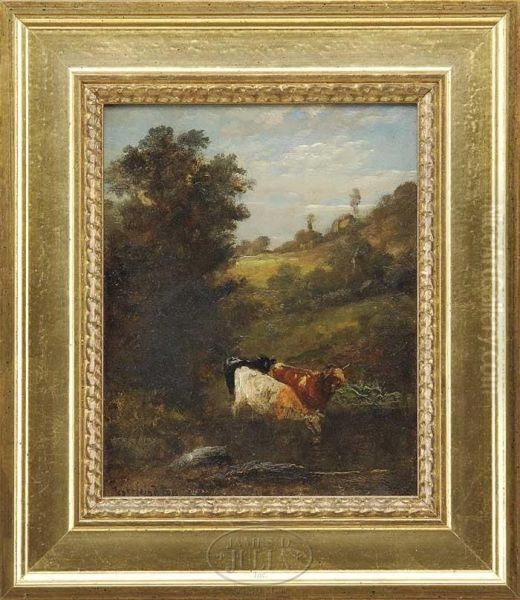 Cows At Hillside Pool - view 1
