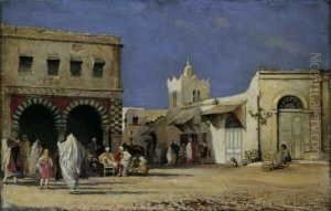 Strassenszene In Tunis. In Der Vorstadt.