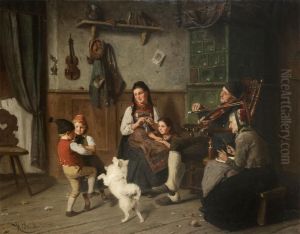 Dancing To The Fiddle by Heinrich Leinweber