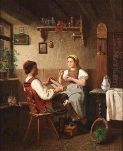 Ein Gluckliches Parchen by Heinrich Leinweber