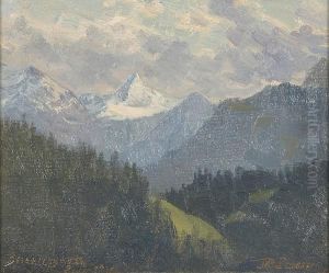 An Alpine Scene Of Berchtesgaden, Germany,1910 by Martin B. Leisser