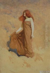 Sketch Of A Woman by Frederick William Leist