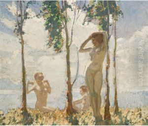 Three Nymphs by Frederick William Leist