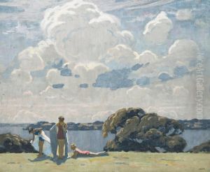Bathers, Sydney Harbour by Frederick William Leist