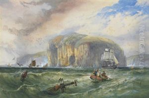The Bass Rock On The Outer Part Of The Firth Of Forth, Eastscotland by Richard Principal Leitch
