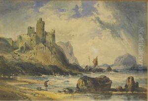 A Rugged Coastal Scene by Richard Principal Leitch